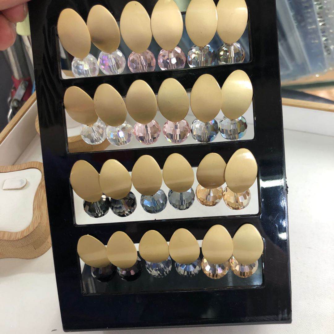 潮流爆款韩国透明圆珠吊坠耳环时尚气质简约百搭耳钉