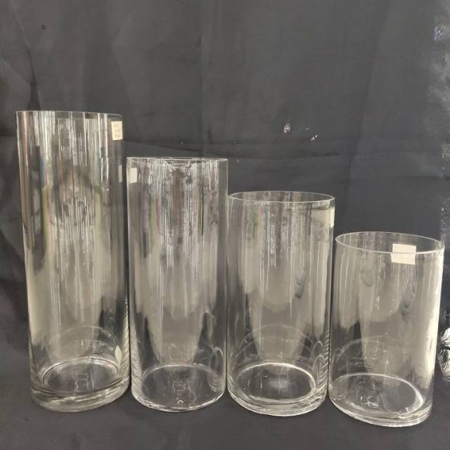Glass vase, straight tube, flower arrangement handicraft storage bottle