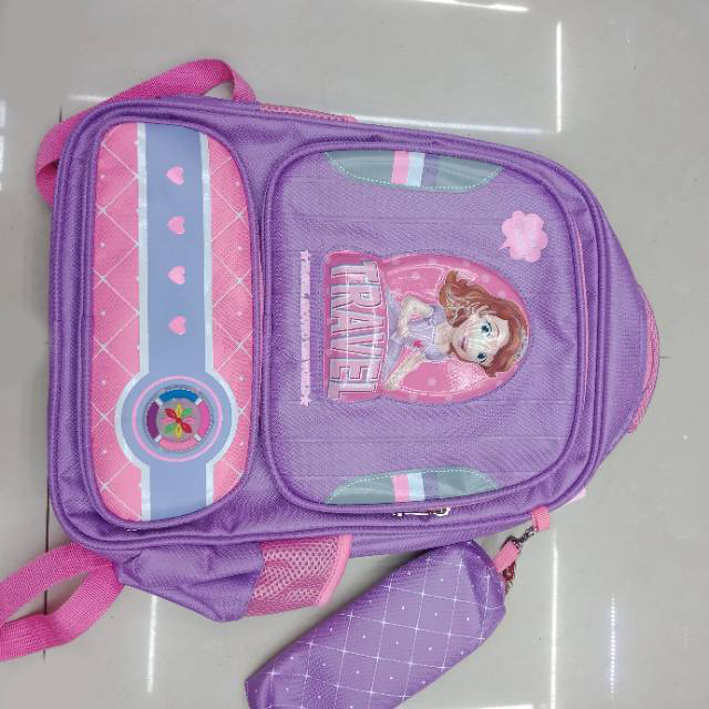 女孩子小学生书包双肩包送铅笔袋
