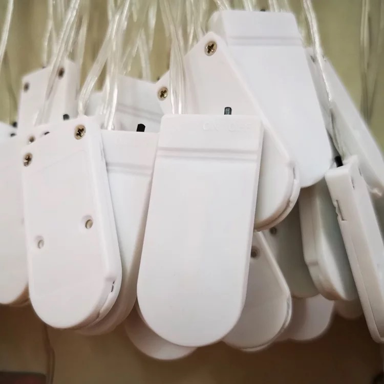 Copper wire Christmas lights, LED light strings, copper wire lights, warm white 2-meter 20-light, CR2032 button battery box