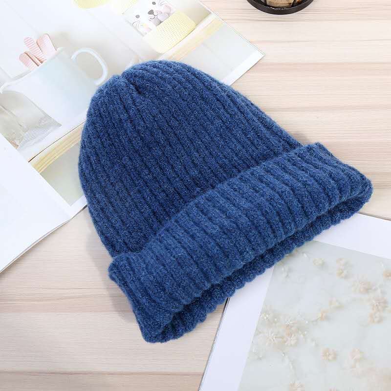 Popular Elements Burst Knitted Knitted Knitted Hat Europe And The United States Fashion Solid Color Women Knitted Hat Custom Specification drawing
