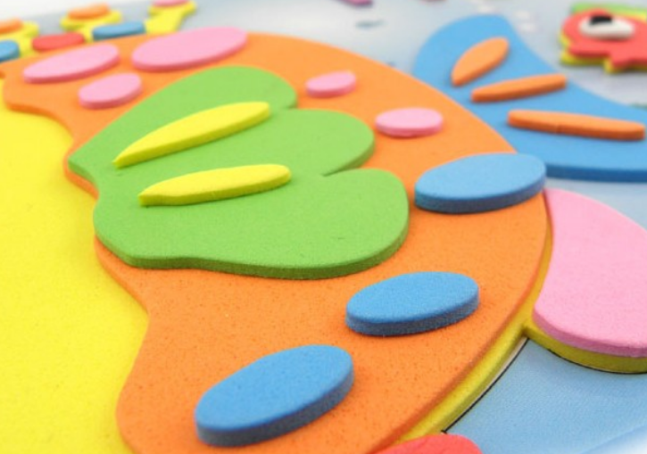 幼儿童EVA手工贴画3D立体贴纸DIY手工制作粘贴益智海绵套装玩具细节图