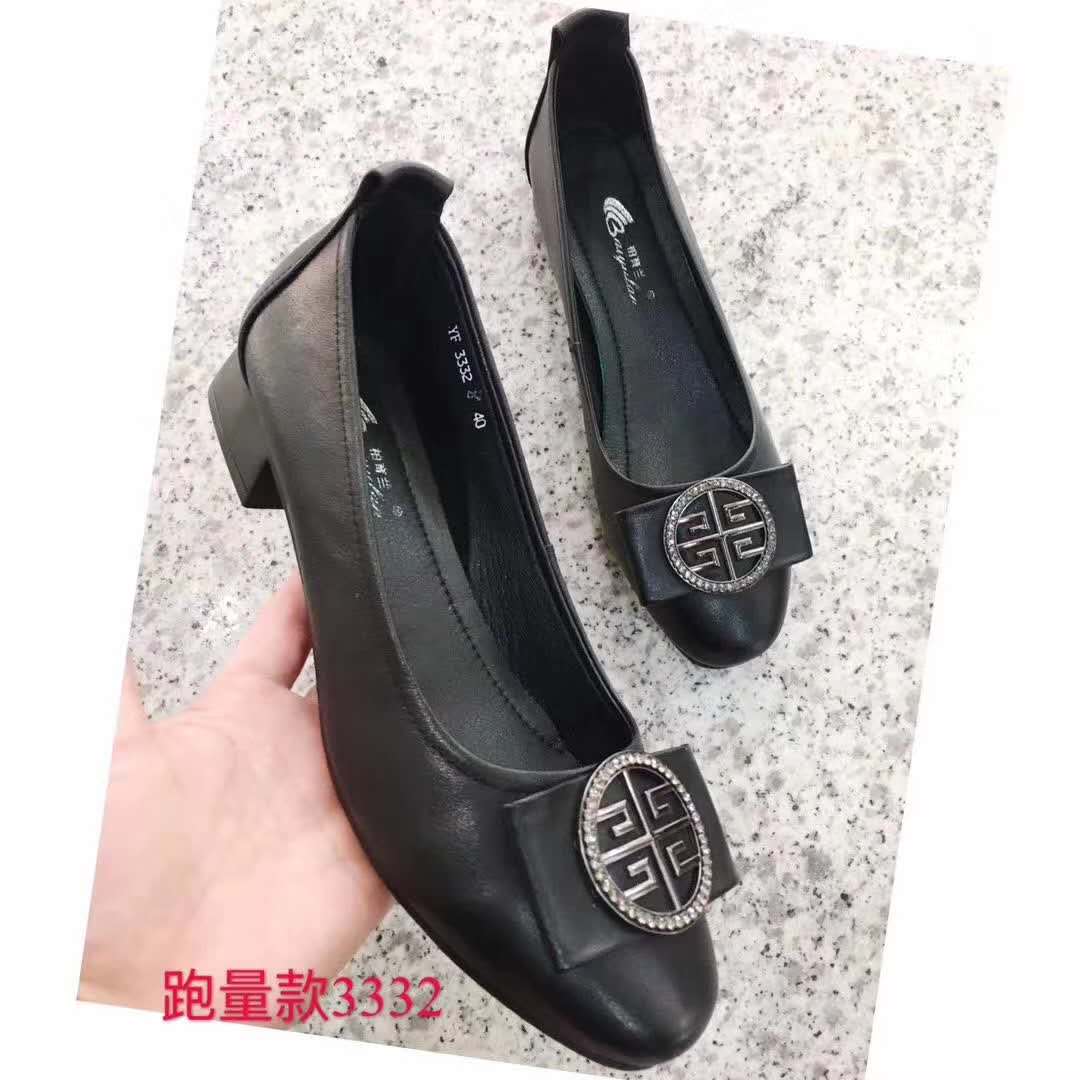 3332 Biku Eurasia 2020 New Women's Guangzhou Casual Leather Low Heels