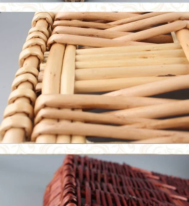 脏衣收纳篮藤编脏脏衣服玩具收纳筐洗衣筐脏衣桶田园布艺产品图