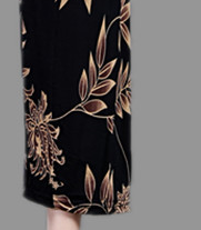 夏季中老年女裤冰丝妈妈裤宽松大码花裤子松紧腰休闲九分裤产品图