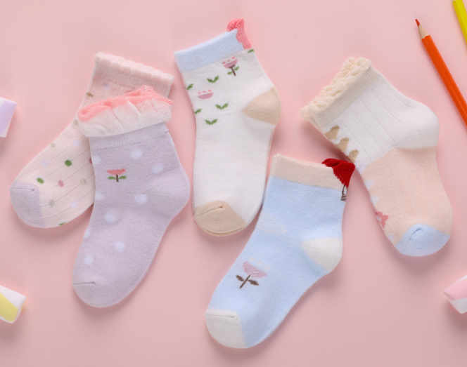 儿童袜子纯棉春秋女童中筒袜春夏薄款婴儿宝宝男童中大童公主棉图