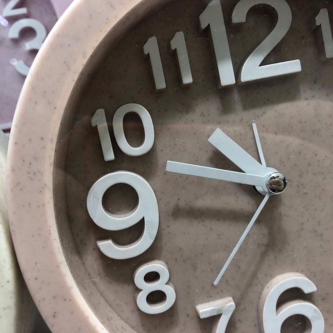 Circular Straw Alarm Clock Mechanical Loud Sound Alarm Creative Personality Students With Lazy Clock Simple Wake Up Children Specification drawing