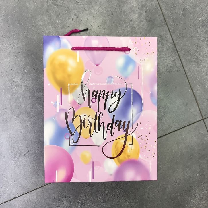 White card hot stamping birthday party cartoon cute gift bag 23*18*10cm thumbnail