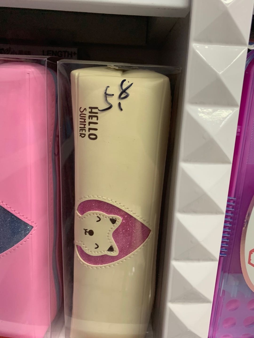 卡通女士个性创意铅笔盒防水布料顺滑拉链拉开不卡链