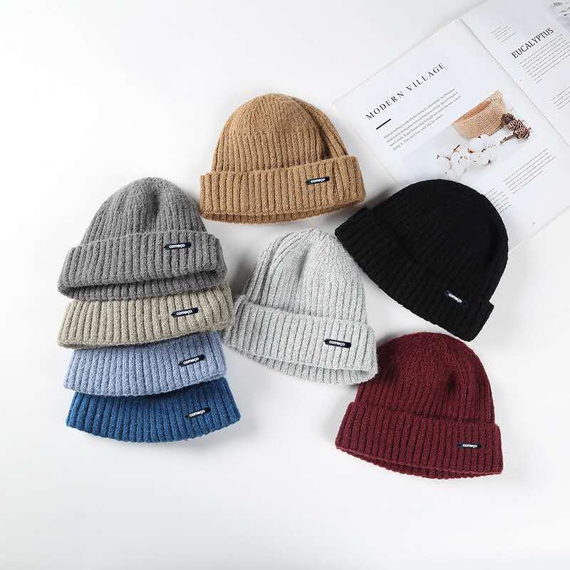 Classic Popular Style Explosive Hat Male Custom Winter Fashion Korean Knitted Hat Candy Color Wool Hat