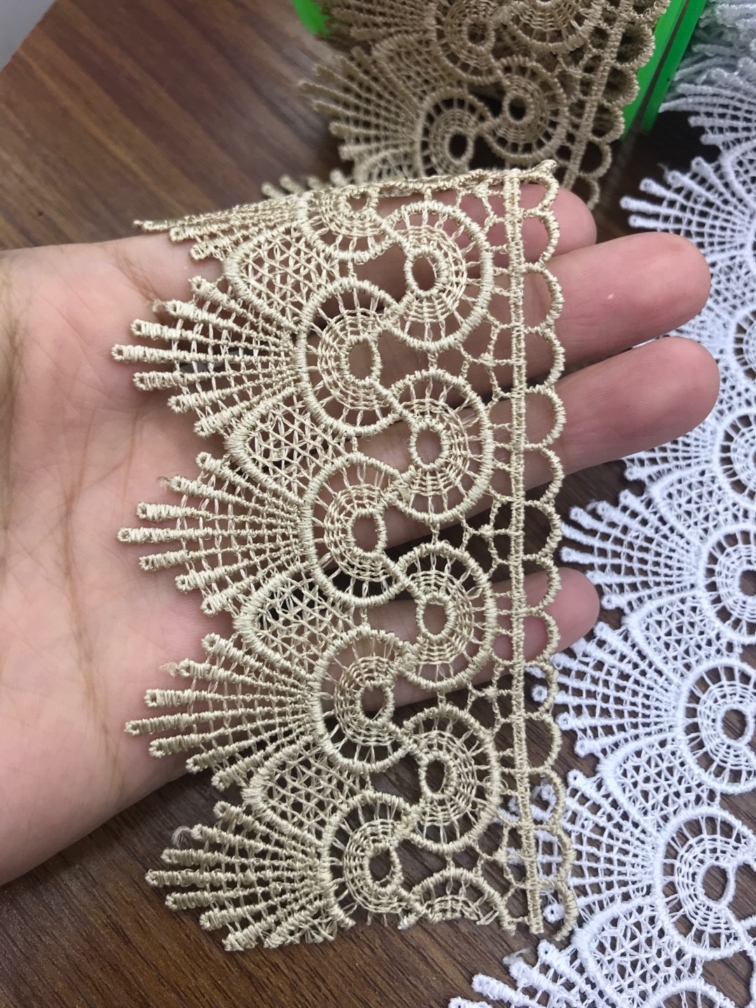 Water Soluble Embroidery Lace Lace Accessories Clothing Dress Skirt Curtain Handmade Diy Decorative Cotton Rose Crown details Picture