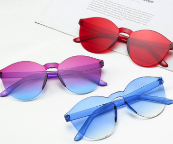 New one-piece sunglasses, candy-colored ocean sunglasses for men and fashionable sunglasses for women