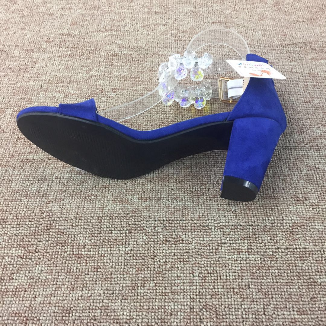 Women's sandals 2020 new style versatile student summer mid-heel fish-mouth shoes Women's thick-heel fashion women's shoes national trend Specification image