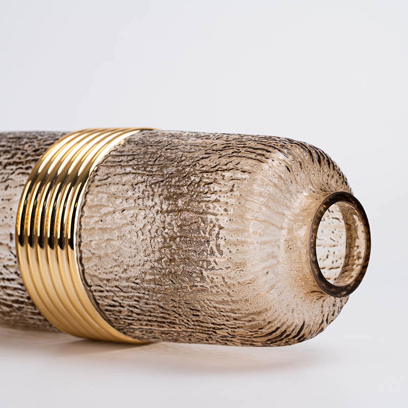 Ins-style Nordic minimalist glass vases, gilded vases, indoor decorative items in stock for wholesale Specification image