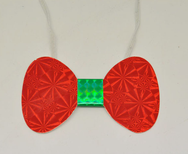 Creative festival costume props, paper birthday party, laser paper bow tie, multi-color mixed batch Specification image