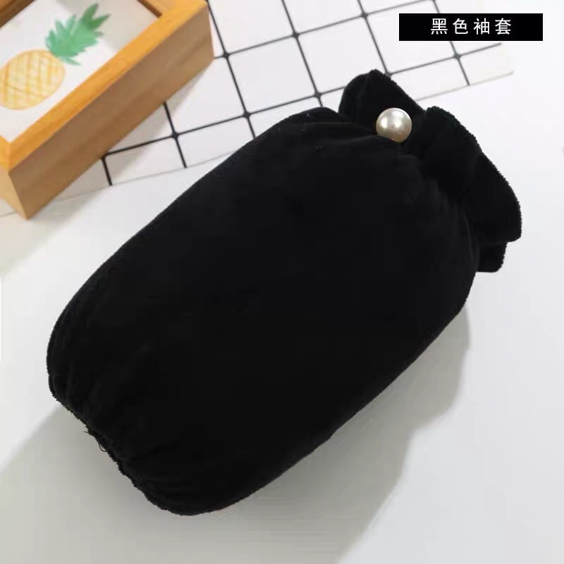 白色黑色袖套女短款毛绒套袖秋冬季防污厨房成人护袖学生袖筒可爱