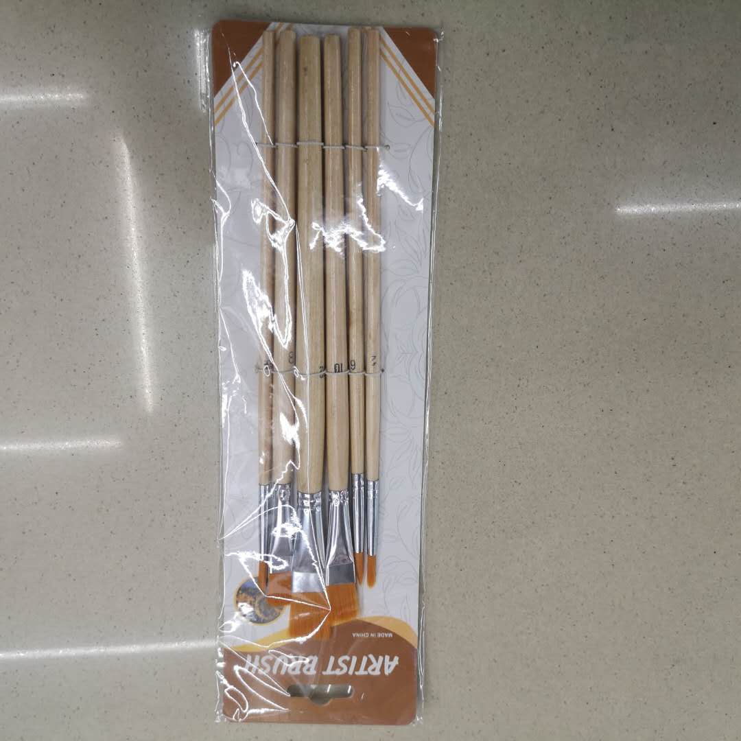 单支新款长杆圆头扁头重庆渝鬃猪鬃油画笔硬毛美术用品