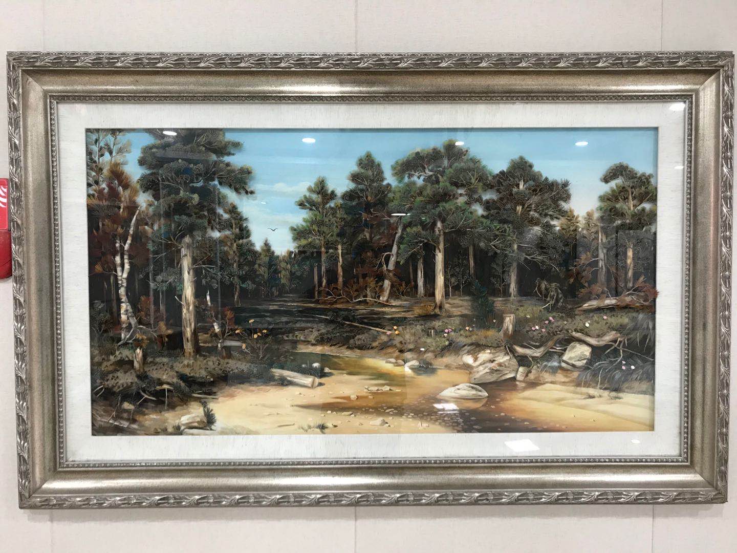 义乌大森装饰画业80X140cm羽毛装饰画