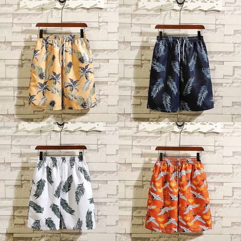 2020 Summer Beach Pants Men's And Women's Trend Couples Seaside Casual Plus Size Shorts Quick Dry String Fifth Pants details Picture