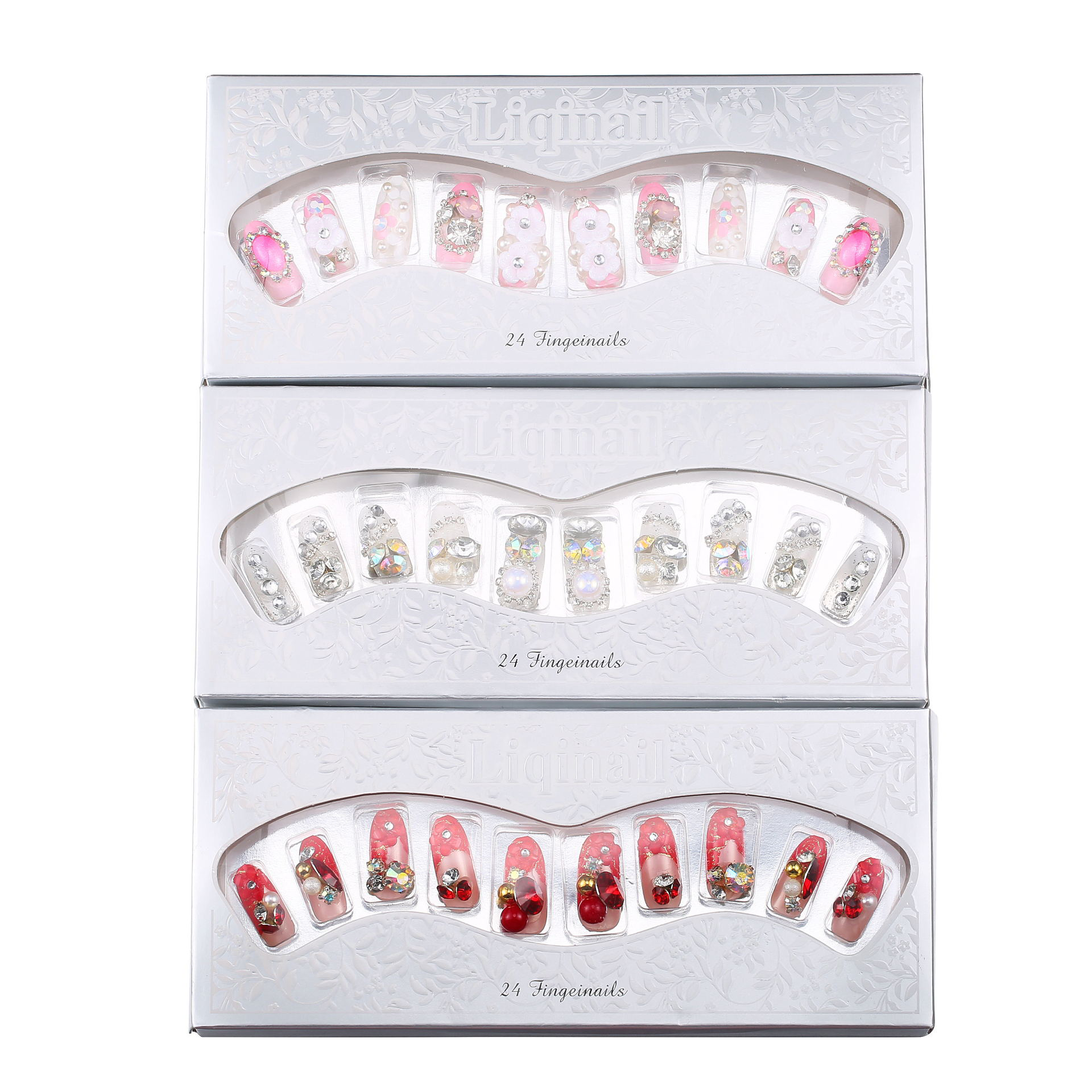 Bride's nail box set with gradient color and trendy LL-10