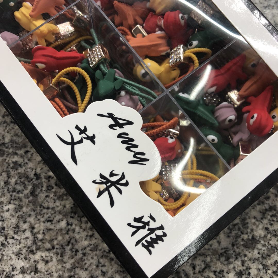 New Korean cartoon dinosaur hair ties, cute fabric hair bands, hair ties, rubber bands and hair accessories for women wholesale Specification image