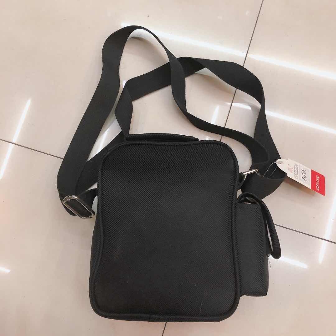 Black mini casual crossbody bag, Korean-style men's bag, fashionable sporty small backpack, trendy men's bag Specification image