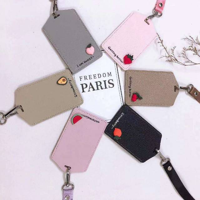 装学生校卡袋中学生挂绳可爱挂脖双面卡套不干扰两层饭卡袋细节图