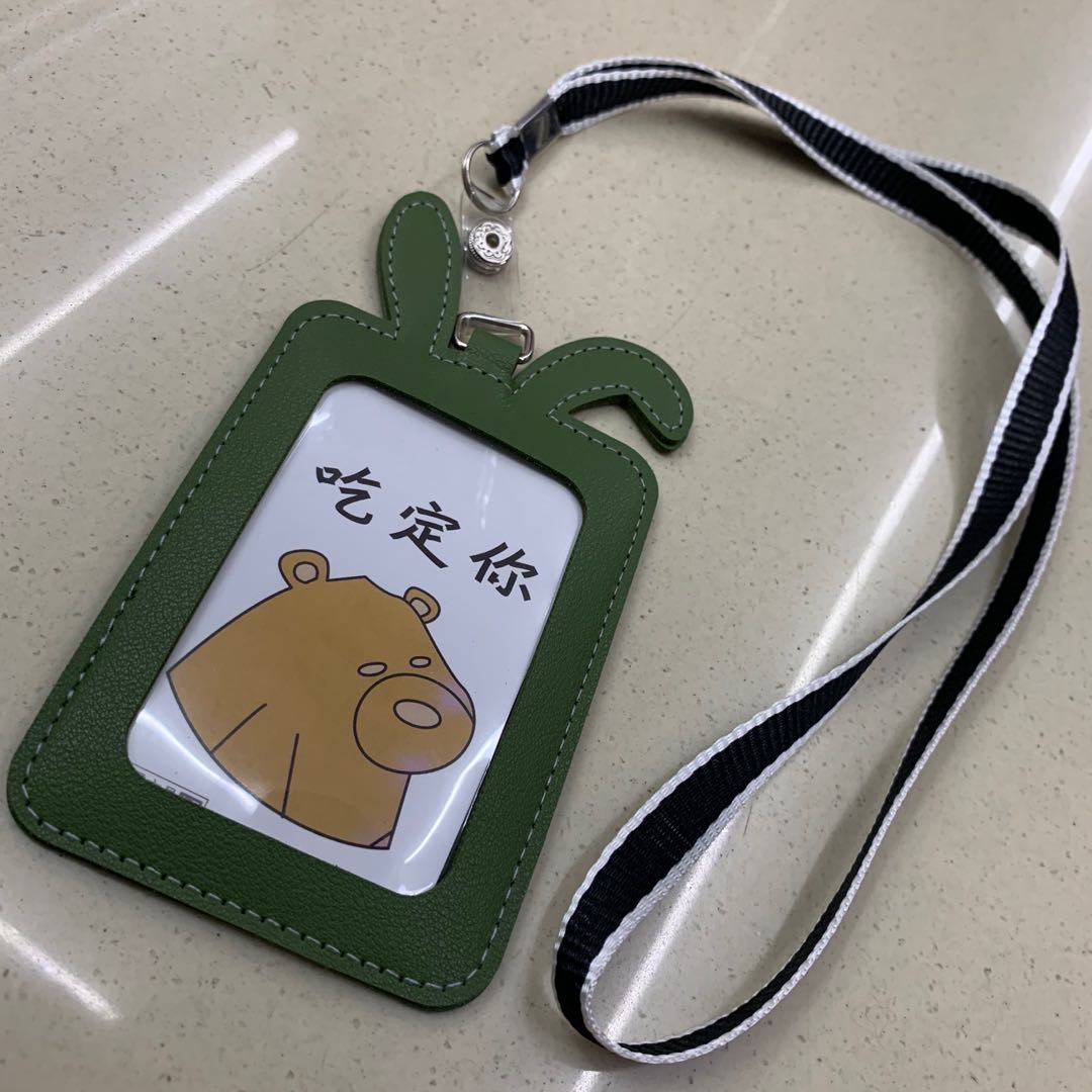 3D Variable Children's Double zipper double-layer card holder certificate in green details Picture