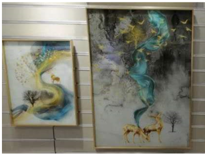 Jinzheng Milu Series Five Product Group Modern Simple Style Decorative Painting Specification drawing