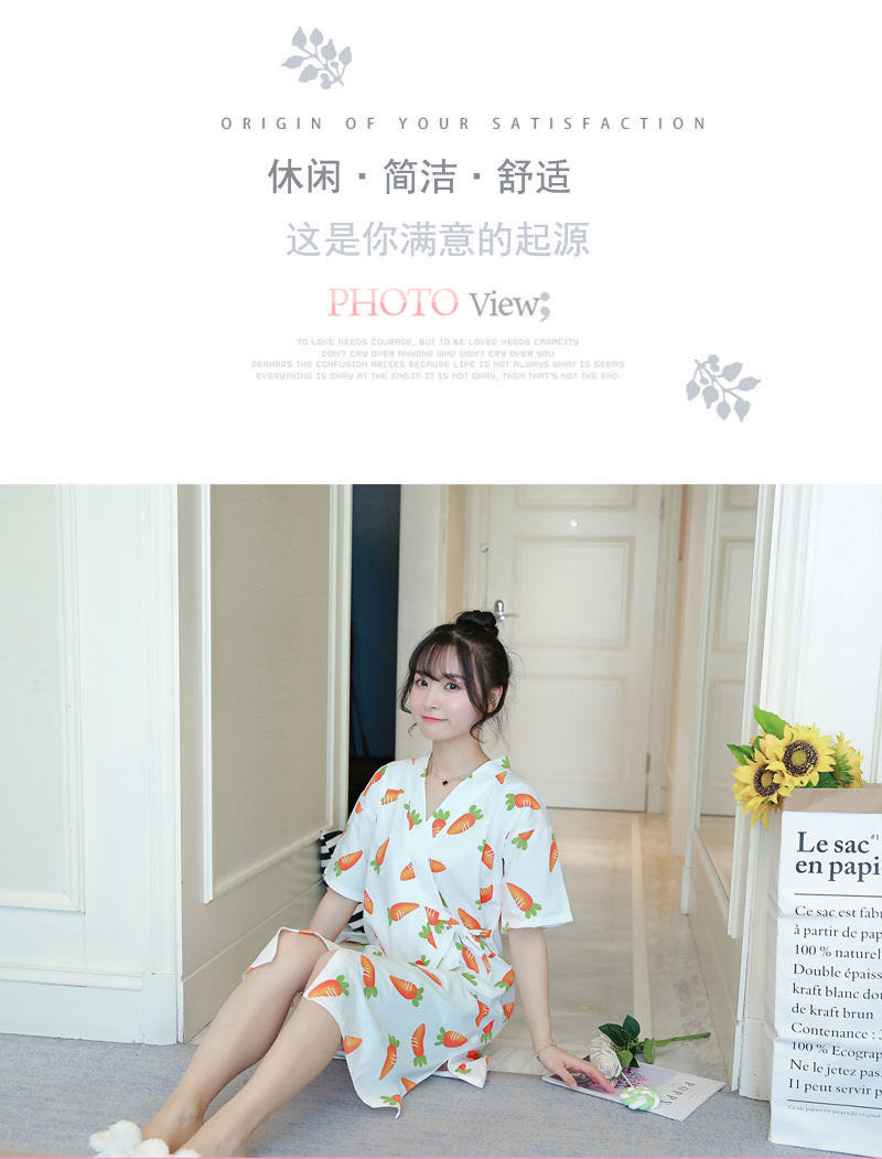Nightgown Women Summer Cotton Pajama Day Is A Light Home Wear details Picture