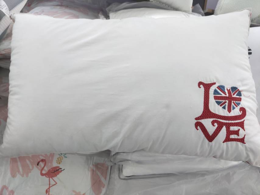 2020 New Embroidery Solid Color Sleep Comfort Health Pillow