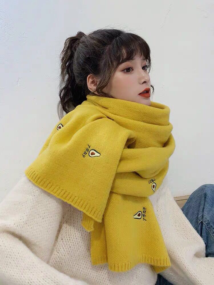 Scarf Women Warm Neck South Korea Hundred Long Woolen Neck Set