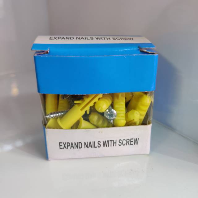 Small yellow croaker plastic expansion tube expansion screw Nylon rubber plug bolt expansion plug self tapping screw set 6 8 10mm thumbnail
