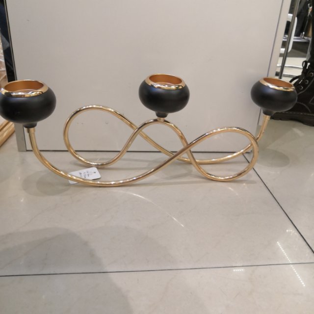 Exquisite three-seat irregular candlestick