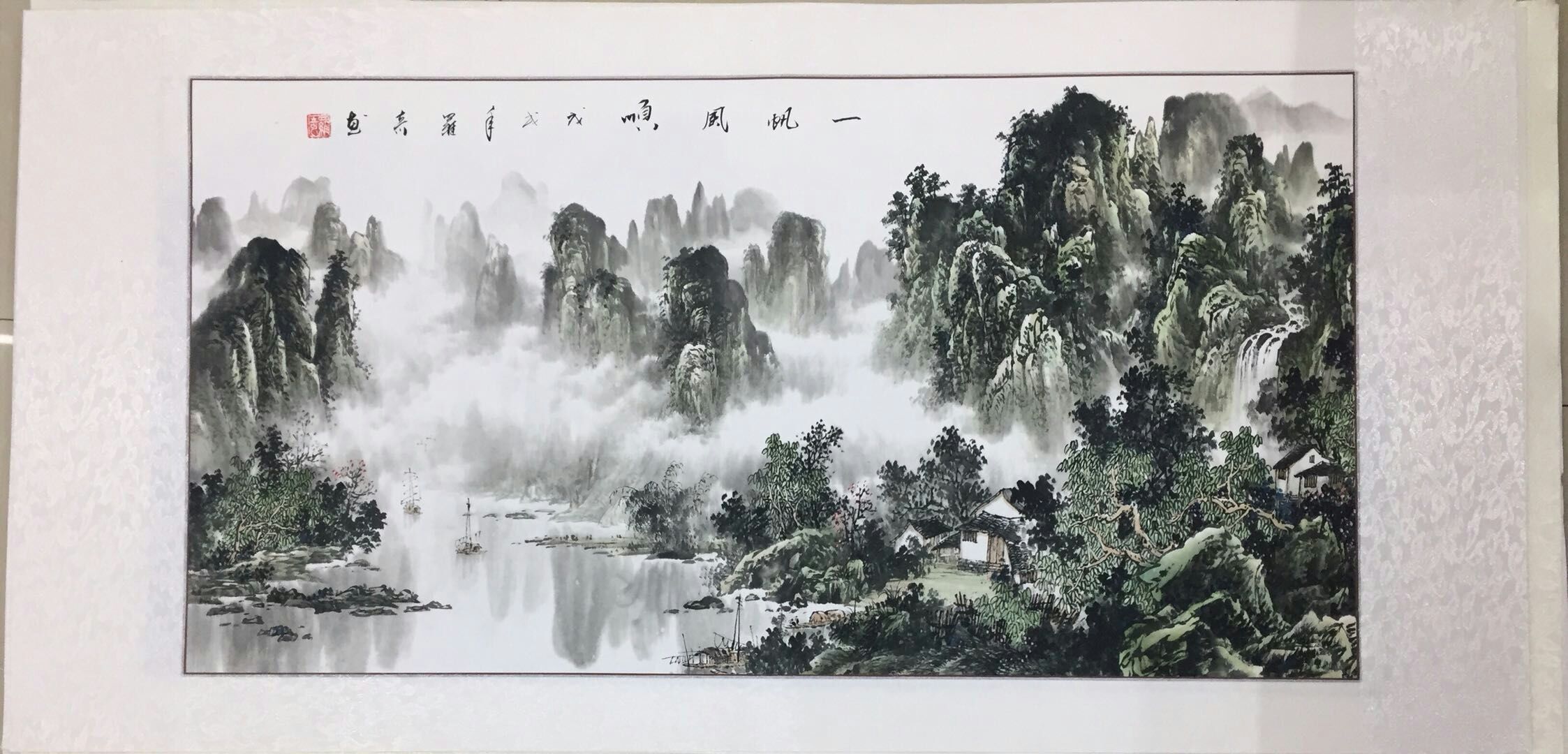 手绘抽象装饰画/装饰画/挂画/玄关画/壁画细节图
