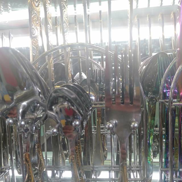 Korean-style stainless steel forks for children's household use details Picture