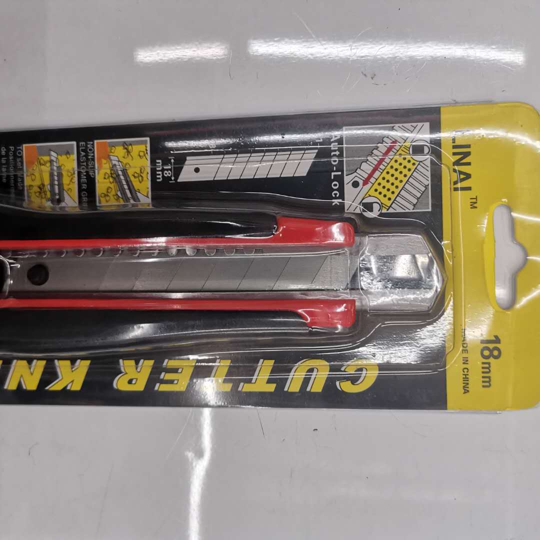 小号便携美工刀不锈钢工具刀金属办公文具手工裁纸刀细节图