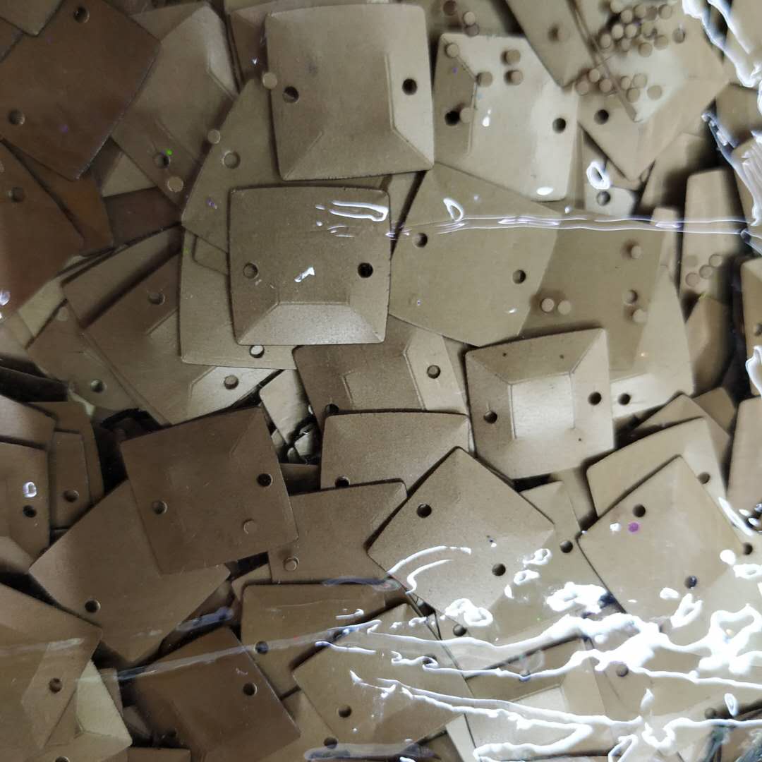 棕色立体正方形耳环配饰DIY手工创意手链饰品配件