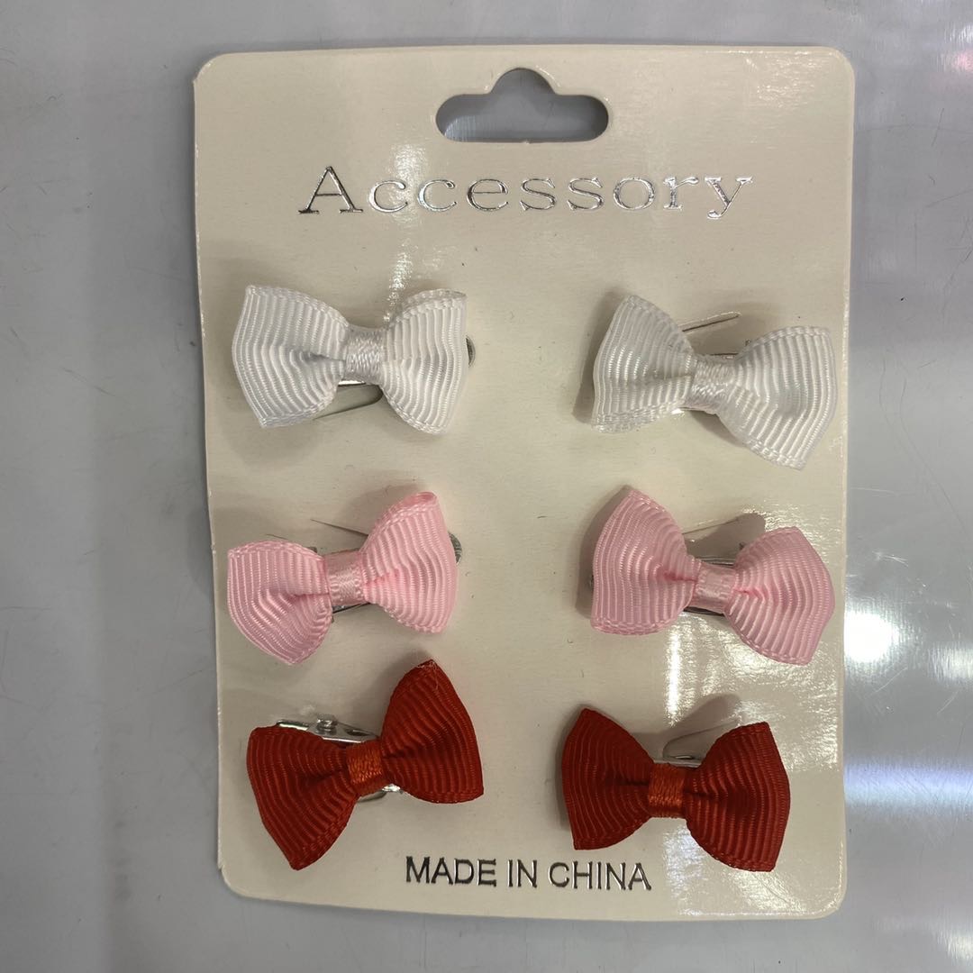 Selling a new Korean version of girls solid color bow children's small clip 3471 thumbnail
