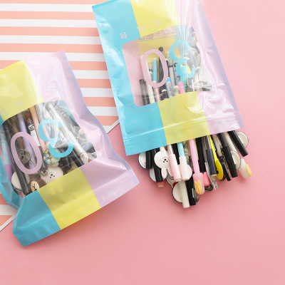 Yume Korean creative student stationery school supplies black and blue carbon pen ink pen neutral pen 30 bags