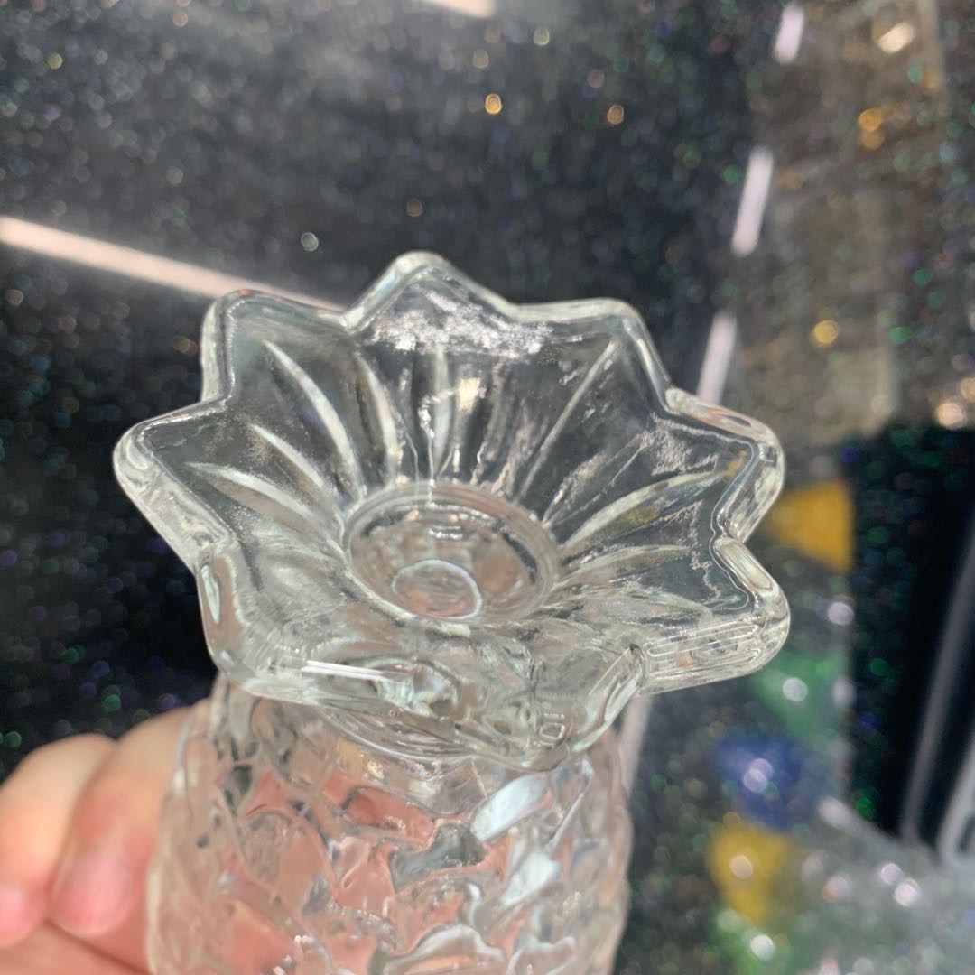 Transparent Glass Fish Scale Pattern Water Cup Teacup Specification drawing