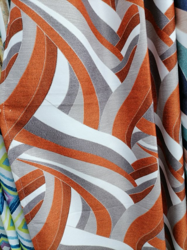 Printed super soft linen fabric tablecloth, linen sofa fabric, curtain fabric -1 details Picture