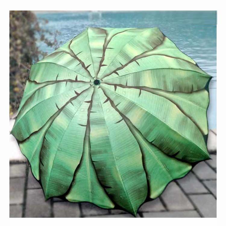 同舟伞业芭蕉叶伞折叠太阳伞黑胶晴雨伞晴雨两用手动伞礼品伞雨伞广告伞