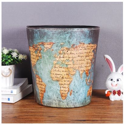 个性美式家用客厅宾馆垃圾桶产品图