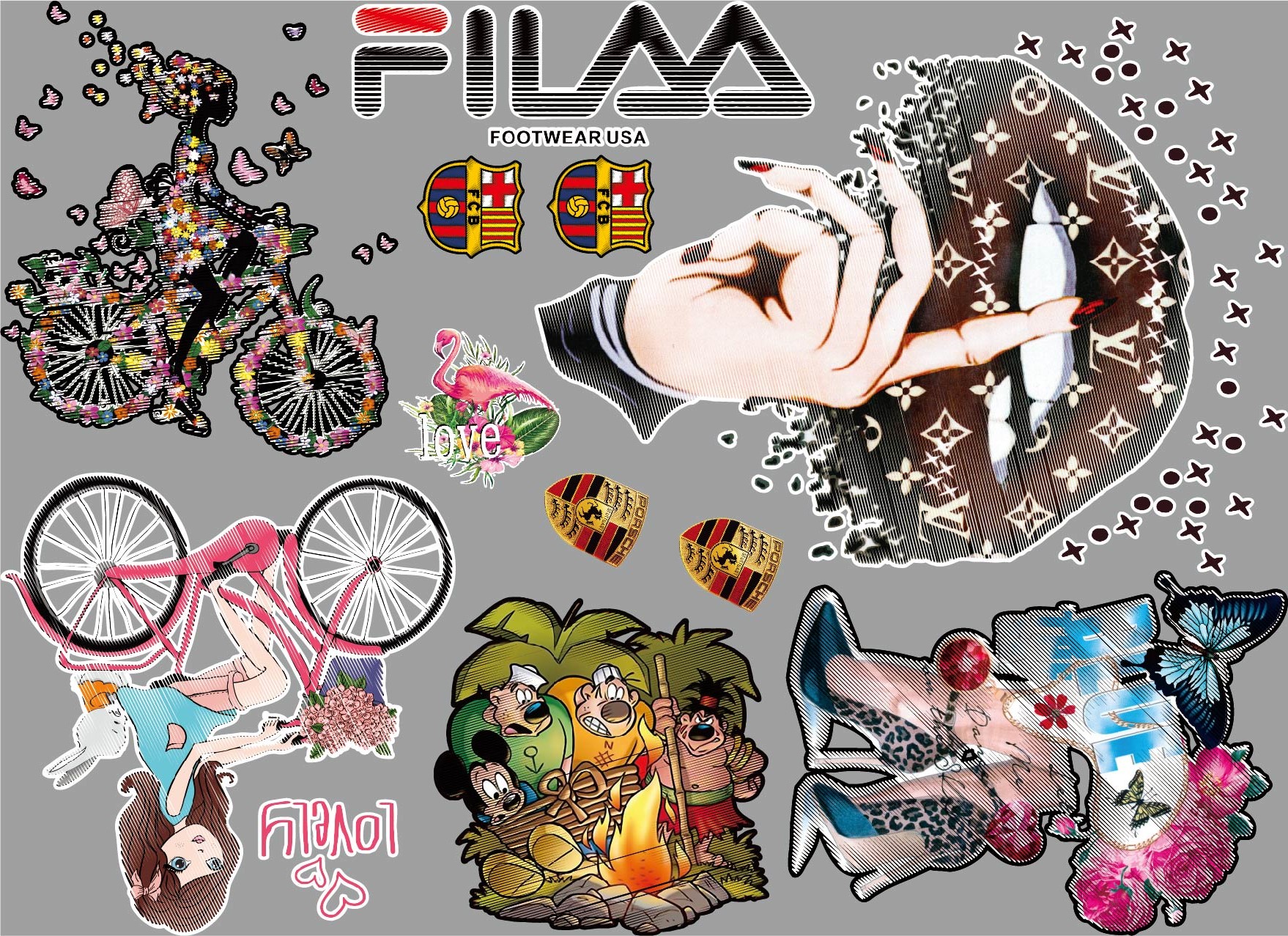 贴布贴时尚烫画贴裤子包包装饰自粘修补破洞儿童刺绣