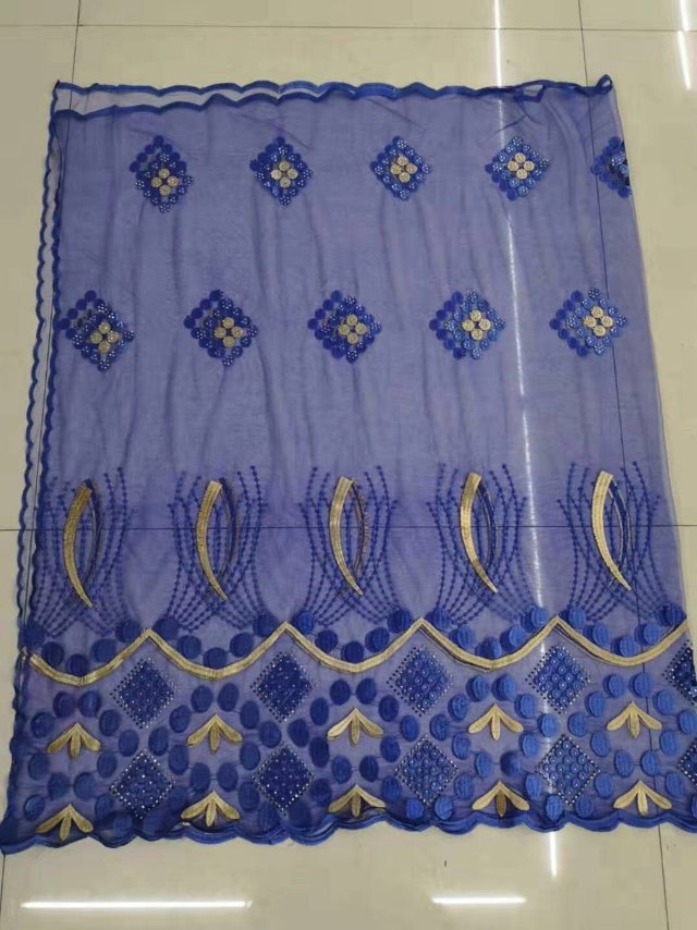 蓝色镶边女春秋围巾鳄鱼纹褶皱纱巾长款秋冬季柔软薄披肩围巾女士