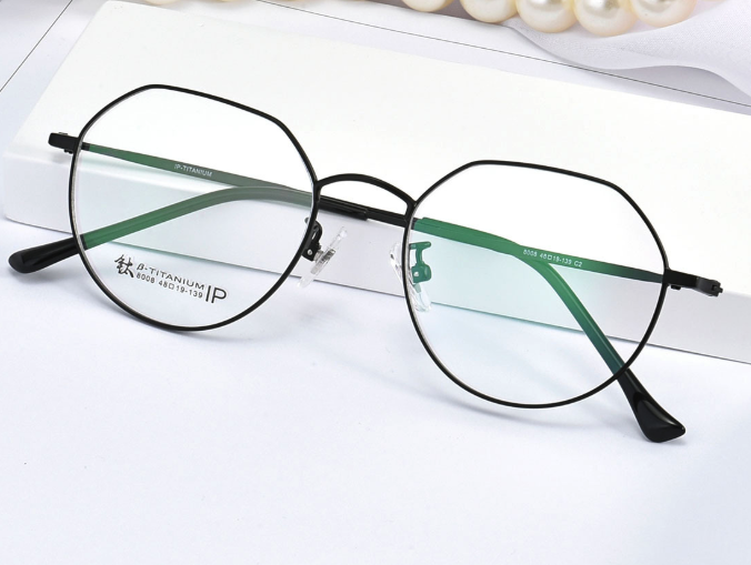 半钛β钛眼镜框双色电镀近视眼镜复古眼镜