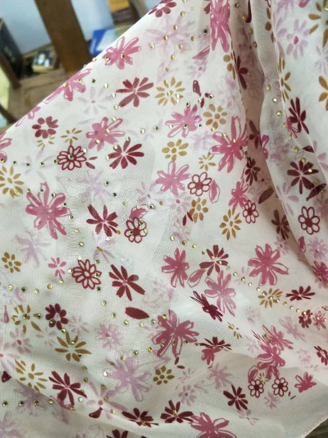 New Women's Chiffon Headscarf Probing Muslim Scarf Specification drawing