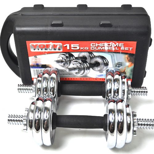Boxed electroplated handbell 15KG detachable boxed electroplated dumbbell