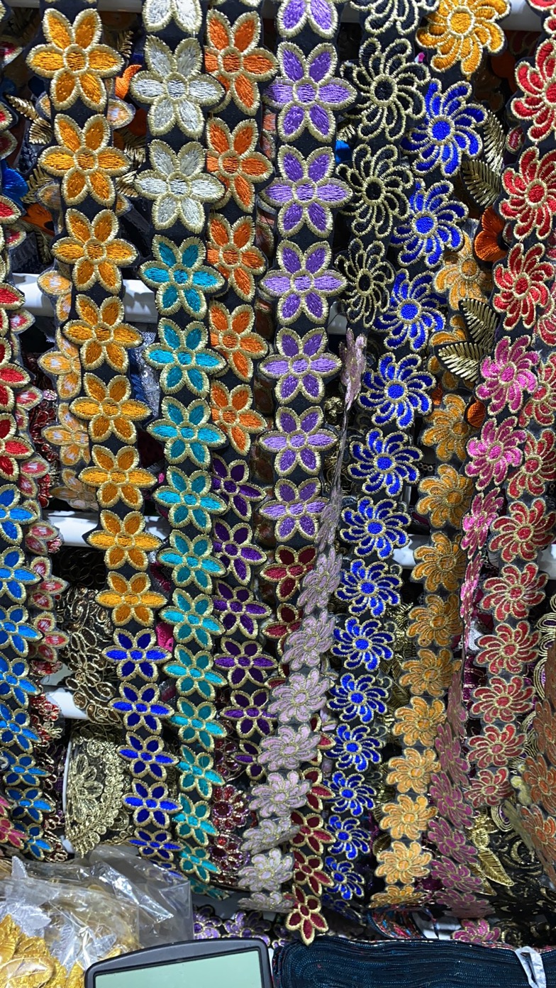 Small Flower Chain Beads Lace Clothing Accessories Clothing And Trousers Edge Decoration Lace Home Curtains Cotton Edge Accessories Specification drawing